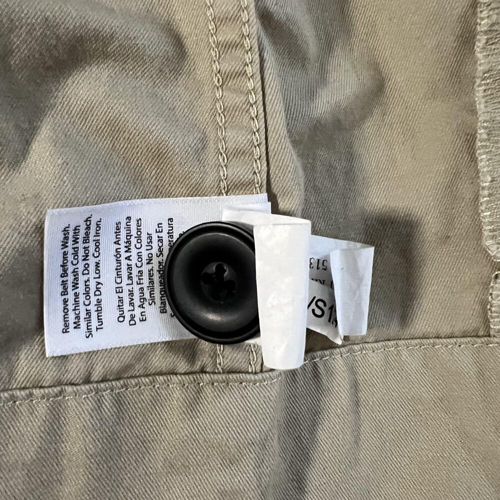 Free Assembly Trench Coat Womens XS Khaki Colorblock Double Breasted Belted - Picture 6 of 15